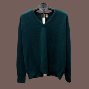 L.L. Bean Lambswool Sweater | Forest Green | Size XL | Vintage 80s
